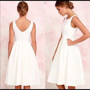 Lulus Ambitious Beauty Ivory Midi Dress